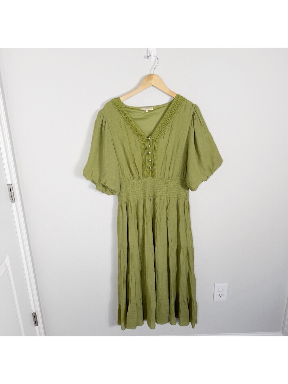 Kings Road Maxi Dress Boho Tiered Cottagecore Romantic Ren Fest Peasant Size 2X